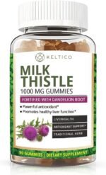 Milk Thistle Gummies – Liver Support & Detox with Dandelion Root – 1000mg – Vegan, Gluten-Free – 45 Day Supply – Keltico - Image 3