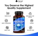 Magnesium Supplements 516mg - 120 Magnesium Tablets Supports Muscle Bone Health, Energy - High Strength Supplements Easy to Swallow Sleep Supplement (not Capsules) Vegan, UK Made - Image 4