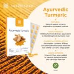 Healthspan Ayurvedic Turmeric | 60 Tablets | 95% high curcuminoid Content | Added Vitamin C | Supports Joint and Immune Health | Vegan Friendly - Image 4