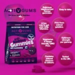Kid's Bedtime 180 Vegan Gummies | Blackcurrant Flavour | Melatonin & 5HTP Free Contains Vitamin B6, Montmorency Cherry, Chamomile | Resealable & Recyclable Pouch | Suitable for Ages 5+ by ActivGums® - Image 3