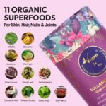 Vegan Collagen Powder with 11 Organic Superfoods – Plant-Based Collagen Supplement for Skin, Hair, Nails & Joints – Moringa, Cacao, Wheatgrass, Berries, Coconut Milk | 150g (30 Servings) VeganIsUs - Image 3