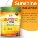 Vitamin D 4,000 IU Softgels, Maximum Strength Vitamin D3 Supplement, 365 Easy to Swallow Softgels (Not Tablets) - Full Year Supply - Image 3