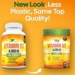 Vitamin D 4,000 IU Softgels, Maximum Strength Vitamin D3 Supplement, 365 Easy to Swallow Softgels (Not Tablets) - Full Year Supply - Image 4