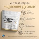 Physis Magnesium Glycinate 400mg Daily | High Absorption Vegan Capsules for Sleep, Mood & Muscle Support | Non-Laxative, Natural Mineral | Relaxation, Stress & Anxiety Relief | 60 x Chelated Capsules - Image 4