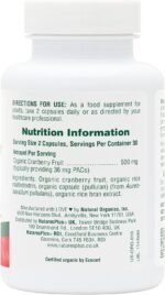 NaturesPlus Organic Cranberry 500mg Capsules - Organic Cranberry Herbal Supplement, 36 mg of Proanthocyanidins (PACs) - Vegan, Gluten Free - 60 Capsules - Image 3
