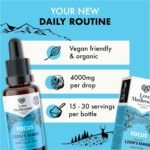 Love Mushrooms - Organic Lions Mane Supplement - 4000mg per 1 ml - Liquid Drops for Focus and Memory Support - Vegan and Made in The UK - Mushroom Drops with Sweet Taste - 30ml - Image 4
