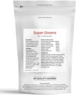 Vegan Super Greens Complex | 90 Capsules | 14 Nutrient-Rich Superfoods | Energy, Immunity & Digestion Support | Non-GMO, No Fillers | UK Made - Just Vitamins - Image 3