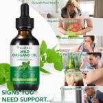 Wild Oregano Oil Drops 60ml, Natual Organic OreganoOil Wild Mediterranean Essential Oil of Oregano Liquid Herbal Supplement for Cold, Cough, Immune Support & Gut Health | Vegan, Non-GMO - Image 3