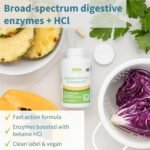 Igennus Fast Action Digestive Enzymes & Betaine HCl, 10 Vegan Enzymes with Lactase & Lipase, Clean Ingredients, Plant-Based Bromelain & Papain, for Women and Men's Gut Health, 90 Capsules - Image 3