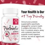 Probiotics for Women 300 Billion CFU, 12 Strains + Prebiotics, Digestive & Vaginal Health, 60 Capsules - Image 3