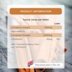 Healthspan Cinnamon 1,000mg (120 Tablets) | Supports Metabolism | Added Chromium to Maintain Blood Sugar Levels | Inspired by Ayurvedic Culture & Chinese Herbal Medicines | Vegan - Image 3