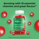 Berocca Multi-Action Multivitamin Gummies - Including Vitamin D, C, A, B-Complex (B1, B2, B3, B6, B7 & B12), E - Supplement for Women, Men and Kids - 60 Gummies - Cherry Flavour - Image 3
