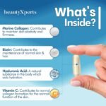 Marine Collagen Capsules | with Biotin, Hyaluronic Acid & Vitamin C | High Strength Pure Collagen Peptides Supplements for Women and Men | 60 Capsules (Not Tablets or Powder) - Image 3