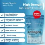 Marine Collagen Capsules | with Biotin, Hyaluronic Acid & Vitamin C | High Strength Pure Collagen Peptides Supplements for Women and Men | 60 Capsules (Not Tablets or Powder) - Image 4