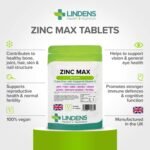 Lindens Zinc Max Tablets - 90 Pack - Provides 300% Nrv Dose, Fortified with Vitamin C & Copper to Contribute Towards Healthy Hair, Skin, Nails, Vision & Hormone Balance - UK Made, Letterbox Friendly - Image 4