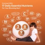 Multivitamin for Kids - 120 Natural Raspberry & Orange Flavour Chewable Gummies (2 Month Supply) - Low-Sugar Childrens Multivitamins with Zinc & Omega 3, 6 & 9 - Vegetarian Vitamins for Kids - Image 3