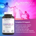 Essentials Vitamin D3 4000 iu and K2 Capsules (60 Servings), Daily Vitamin D Supplements for Joint Care, Bone & Heart Health and Immune Support - Image 4