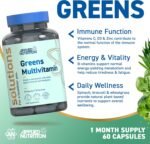 Applied Nutrition - Solutions - Greens Multivitamin - High Strength Daily Greens & Superfood Capsules - Gut Health, Immunity & Energy Support - 60 Capsules - 30 Servings - Image 3