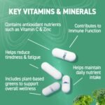 Applied Nutrition - Solutions - Greens Multivitamin - High Strength Daily Greens & Superfood Capsules - Gut Health, Immunity & Energy Support - 60 Capsules - 30 Servings - Image 4