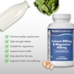 Calcium & Magnesium Tablets | Supports Bone Health, Muscle Function & Reduces Tiredness | Vegan & Vegetarian Friendly | 180 Tablets = 6 Months' Supply | GMP Certified & Made in UK - Image 3
