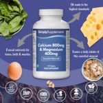 Calcium & Magnesium Tablets | Supports Bone Health, Muscle Function & Reduces Tiredness | Vegan & Vegetarian Friendly | 180 Tablets = 6 Months' Supply | GMP Certified & Made in UK - Image 5