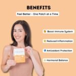 High Strength Immune System Support Boost Patch | 6-in-1 Complex with Vitamin C, D, B12, Zinc, Turmeric, Elderberry, Ginkgo Biloba, Echinacea | Vegan & Latex Free (Pack of 1) - Image 3