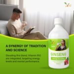Ved Ginseng Liquid Food Supplement (500 ml) - with Siberian & Panax Ginseng - Supports Energy and Vitality - for Improved Concentration. - Image 4
