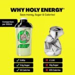 HOLY Energy Gaming Booster Flavour Powder | 50 portions with NewCaff & Green Tea Extract | Focus Booster - Focus Drink | Vegan with 100% natural fruit flavours (350 grams, Lemon Lizard) - Image 4