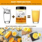 Ginger Shots-60 Servings-Ginger and Turmeric Shot Powder-Drink Supplement with Vitamin C and Zinc-Natural Ingredients, No Added Sugar-Mix with Water, Juice or Tea - Image 4