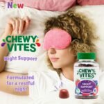 Chewy Vites Adult Night Support, 60 Non-Melatonin Gummies with 5-HTP, Magnesium, Theanine, Chamomile, Lavender, Herbal Night Time Gummies, 1 Months Supply, Berries Flavour - Image 5