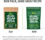 BodyMe Organic Vegan Greens Powder - Vegan Superfood Blend of Wheatgrass, Moringa, Spirulina, Ashwaganda and Other Organic Ingredients - Quick & Easy Nutrients, 504g - Image 3