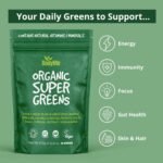 BodyMe Organic Vegan Greens Powder - Vegan Superfood Blend of Wheatgrass, Moringa, Spirulina, Ashwaganda and Other Organic Ingredients - Quick & Easy Nutrients, 504g - Image 4