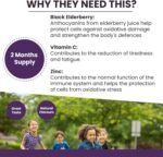 Kids Immune Support Vitamins, Kid Immune System Booster, Zinc for Kids, Triple Immunity Gummies, Children's Gummy with Vitamin C, Zinc and Elderberry, Support Immunity, Great Tasting Antioxidant - Image 4