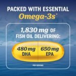 Omega 3 Fish Oil with Vitamin D3 | 1280MG Omega-3 + 1000IU VIT D3 for Heart, Immune & Bone Health Support | EPA DHA Omega 3 Supplement | Sustainably Sourced, Non-GMO Fish Oil Vitamin D | 90 Softgels - Image 5