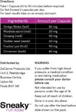 Sneaky Puffadder Extra Strength Herbal Ginseng Complex | Designed only for Men | New Improved Formula |10 Capsules | Potent | - Image 3