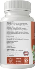 Organic Ashwagandha for Calm, Sleep and Stress Resilience | 500mg Capsules x 90 | 100% Pure Soil Association Certified | Gluten Free | GM Free | Vegan - Image 3