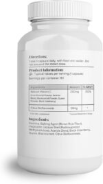 Hey Nutrition Natural Vitamin C 250mg Complex from Rosehip, Acerola, Blackcurrant, Guava, and Elderberry - Immune Function, Stress, Metabolic Health, & Fatigue - Non-GMO, 60 Vegan Capsules - Image 3