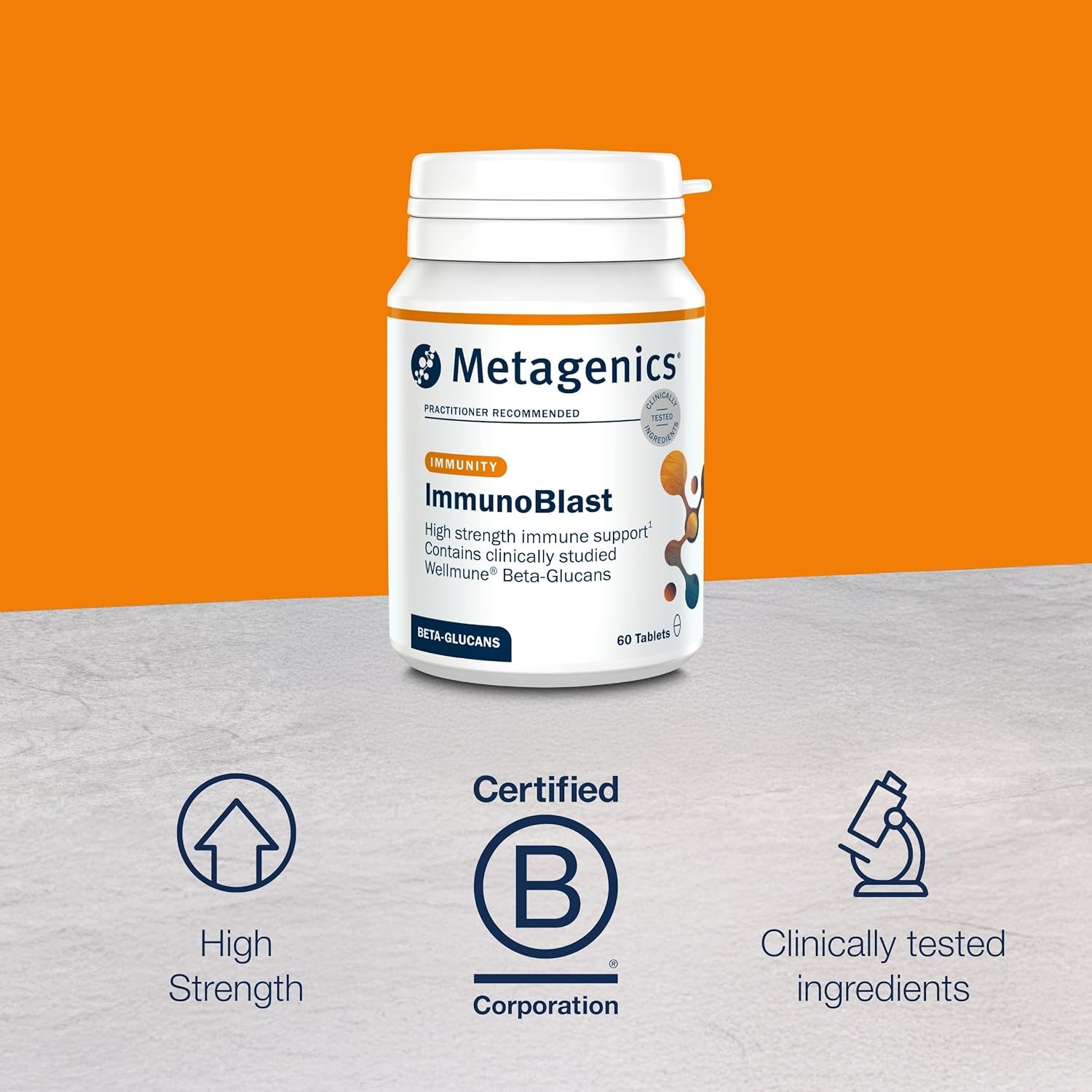 Metagenics ImmunoBlast - Immune Support Supplement - with Beta Glucans, Vitamins A, C, D, E & Zinc for Immune Support - 60 Tablets - Image 3