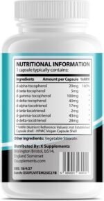 Natural Vitamin E Capsules for Skin | 60 Vegan VIT E Capsules | All 8 E Tocopherols & Tocotrienols | Vitamin E Supplement | Immune System Booster | 100% Natural Ingredients - Image 3