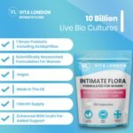 Intimate Flora Probiotics for Women | 10 Billion Live Bio Cultures | 7 Strain Probiotic + Inulin | 30 Capsules (Not Tablet, Gummies or Powder) | Vegan, Made in UK - Image 4