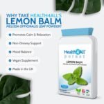 Health4All Lemon Balm 450mg 60 Capsules, Melissa for Anxiety & Stress During The Day, Purest Supplement, Additives Free | Vegan Capsules (not Tablets) Made in UK - Image 3