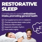 Optimal Evening Sleep Support Supplement | Lemon Balm & Montmorency Cherry Extract with Vitamin B6 & B12 | Restful Nights & Refreshed Mornings for Adults | 60 Vegan Capsules - Image 7