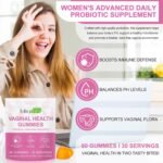 Feminine Balance Gummies Ph Balance for Women Vaginal All Ages, Support Women's Health & Wellness Hawaiian Pineapple Flavor 60 Gummies - Image 3
