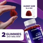 Vitamatic Sugar Free 5-HTP 200mg Gummies with B6 – 60 Pectin-Based Gummies – Mood Support & Stress Relief - Image 4