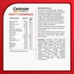 Centrum Fruity Chewables Multivitamin Tablets, chewy vitamins for adults, with 13 essential vitamins including vitamin C, D, and Zinc, 30 ct - Image 3