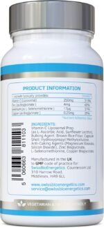 Liposomal Vitamin C Complex with Zinc, Selenium and Copper : All-in-ONE Enhanced Absorption Immune Support : 250mg, 120 Vegan Capsules (4 Month Supply) : Non-GMO, Made in UK - Image 3