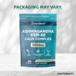 Ashwagandha KSM-66 Complex 5000mg | Enhanced with Amino Acids and B Vitamins (B1, B2, B3, B6 & B12) | Calm Formula for Men & Women | 60 Vegan Capsules | by Horbaach - Image 4