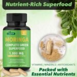 AYP Organic Moringa Capsules - Complete Green Superfood Dietary Supplement with 1000mg Moringa Oleifera Leaf Extract per Serving - Rich in Antioxidants, Vitamins, Minerals - 60 Capsules - Image 4