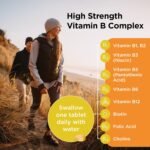 Healthspan High Strength Vitamin B Complex (120 Tablets) | High Levels of All 8 B-Complex Vitamins | Supports Brain & Heart Health | Immune Health | Reduces Tiredness & Fatigue | with Choline | Vegan - Image 4