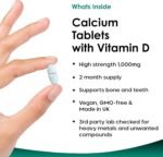 Calcium Magnesium Zinc and Vitamin D Supplement - 120 High Strength Tablets Supplement with Magnesium Vitamin D, Zinc Tablets Complex Made in The UK by New Leaf - Image 3